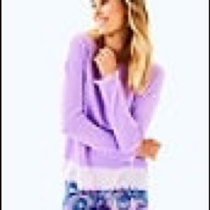Lilly Pulitzer Fairfax Cashmere sweater in Lilac